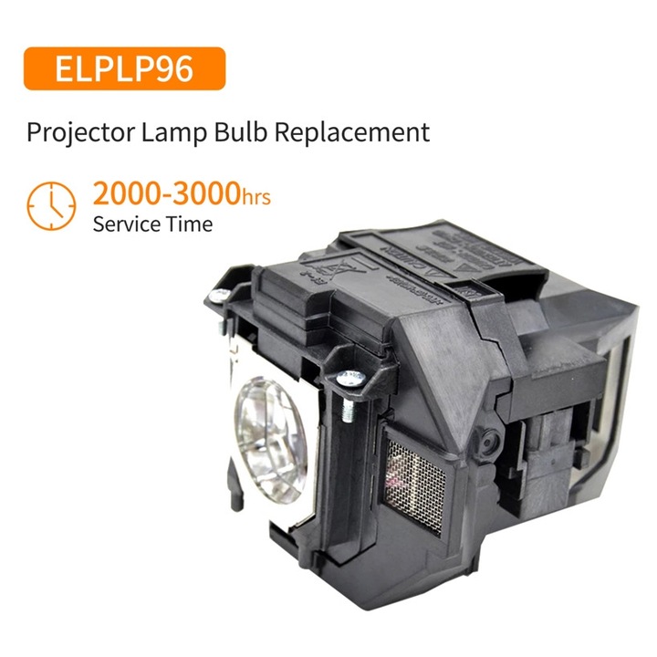 ELPLP96 projektorlámpa, kompatibilis az Epson Home Cinema 1060/2100/2150, PowerLite és EB modellekkel (emag01-WT17336), UHE210W, 2000–3000 óra, fekete