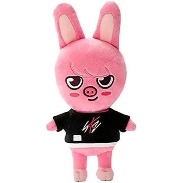 Jucarie plus Stray Kids SKZOO Dwaekki K0438-cj260806-1865, umplutura PP, roz/negru, 20 cm
