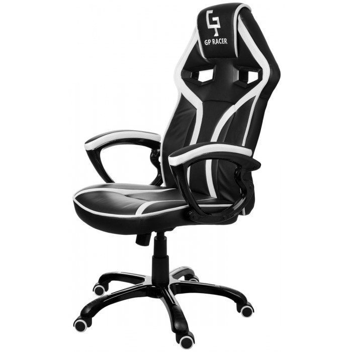 Scaun gaming Gran-Racer Negru-Alb, Piele