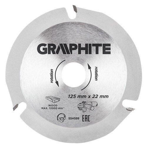 Disc pentru taierea lemnului GRAPHITE 125mm