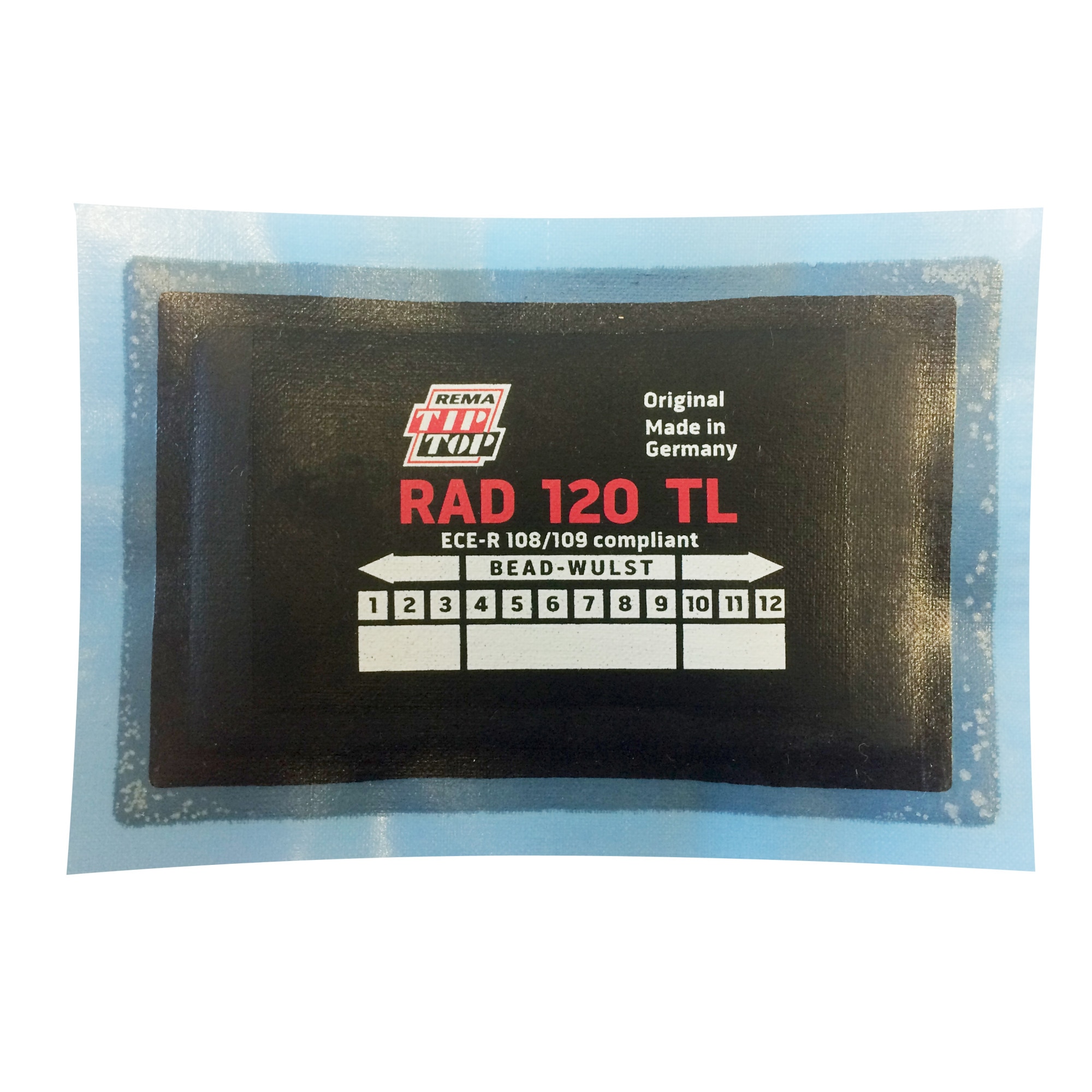 Petic pentru reparatie anvelopa radiala, 120 TL Rema Tip Top, dimensiunea 80x125 mm, set 10 bucati