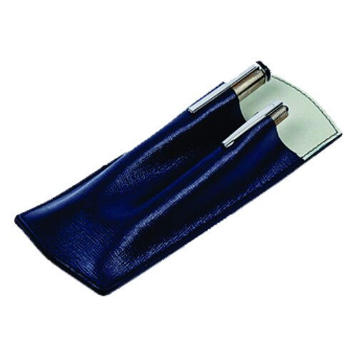 Etui Pix dublu Piele naturala Flate albastru