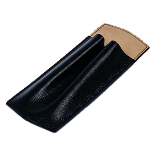 Etui Pix dublu Piele naturala Flate negru