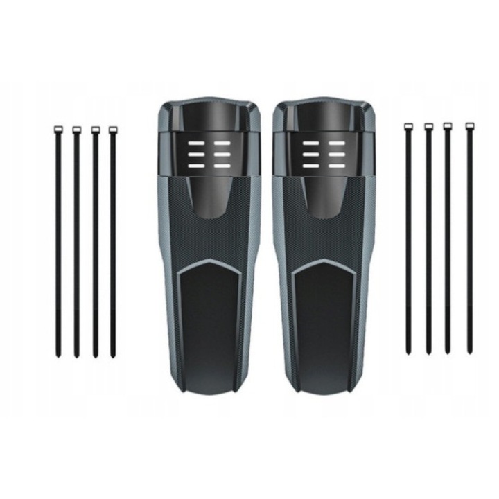 Aparatoare noroi pentru bicicleta KSR-KWHHLLW11, din plastic, pentru mountain/road, negru/gri, set 2 bucati (31CJ-K0274-260818-1280)