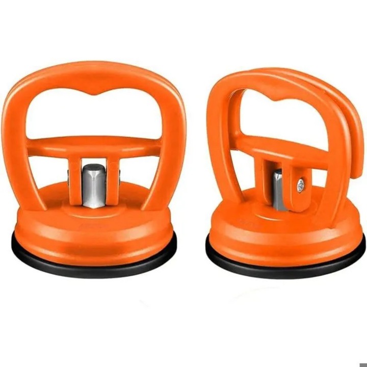 Extractor lovituri pentru caroserie set 2, forta de suctiune 59 kg orizontal/36 kg vertical, maner ABS, talpa din cauciuc, portocaliu