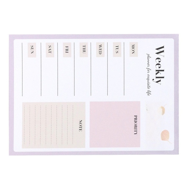 Planner saptamanal multifunctional pentru birou si acasa, multicolor