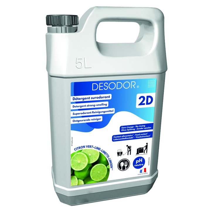 Detergent universal si dezodorizant Desodor 2D, strong, Lemon, 5L