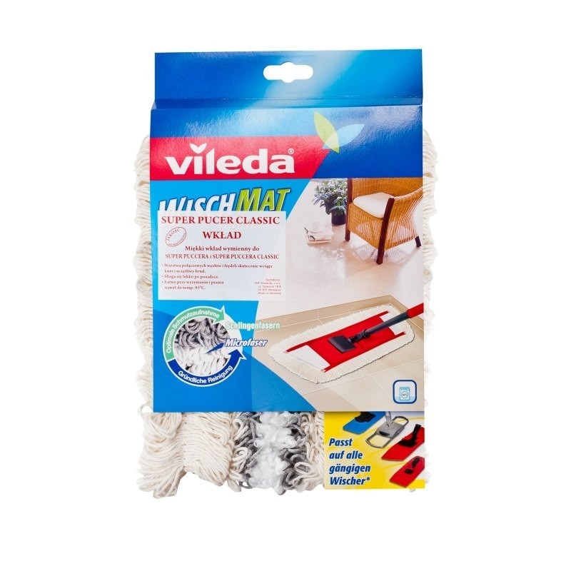 Rezerva mop Vileda Super Pucer Classic 142424, Microfibra, Multicolor