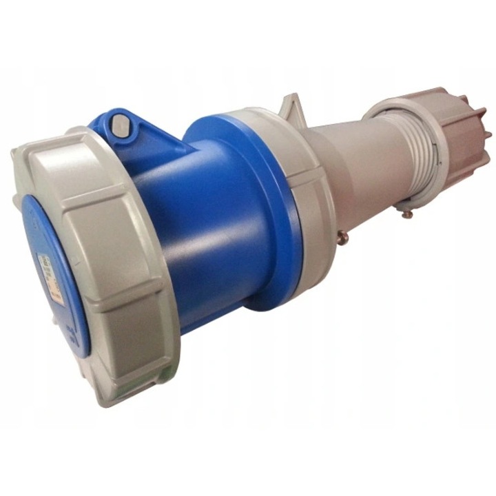 Priza industriala portabila PCE GSUG5GR6CX5, 63A 230V 2P+PE, IP67, albastru