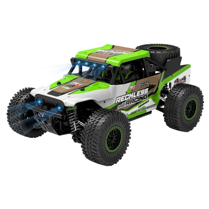 RC кола 1:20 Absima Reckless (VHGVUJ6T) 4WD, RTR, четков мотор 370, макс. 32 км/ч, батерия 7,4V 600 mAh, LED, зелена