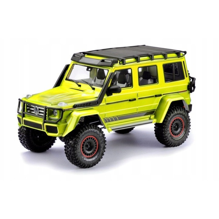 Crawler RC Absima WOLF CR4.4 1:10, RTR, 11-канално 2.4GHz, ESC 60A 3-в-1, мотор 550 32T Brushed, портални оси, заключващи се диференциали отпред/отзад, 2.2 Competition колела, LED осветление, светло жълт