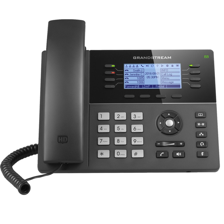 VoIP телефон GRANDSTREAM GXP1782, 8 линии (4 SIP), PoE, 5-way конференция, Gigabit