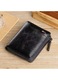 Мъжки портфейл с цип и RFID защита, 13 слота за карти, 12x10x2 см, черен