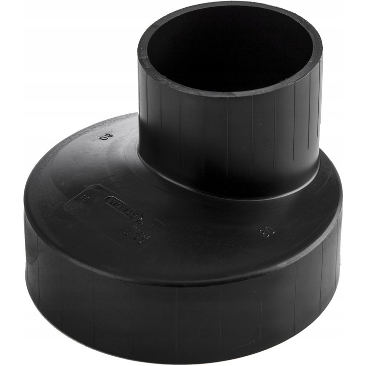 Wavin QuickStream excentrikus szűkítő 160x110 mm, polietilén (PE) SDR33, fekete, DN150→DN100, hossz 80 mm, kód THXYBWGU