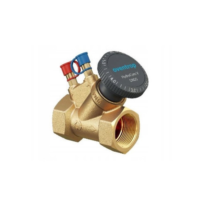 Oventrop HydroCom V DFJ306 kiegyenlítő szelep, PN16, DN15 (Rp 1/2), Kvs 2 m3/h, sárgaréz test, HydroPort csatlakozókkal