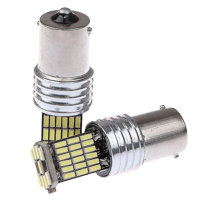 LED izzó P21W (BA15S/1156) Canbus, 45 x SMD 4014, 6000K (fehér), 1200 lm, 12V, alumínium, 2 db-os készlet