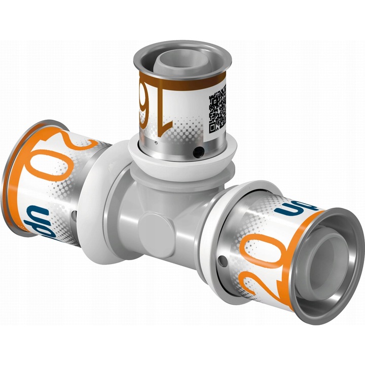 Uponor S-Press PLUS szűkítő 32-20-32 mm, PPSU, fehér/metál, gyártói kód 1039959