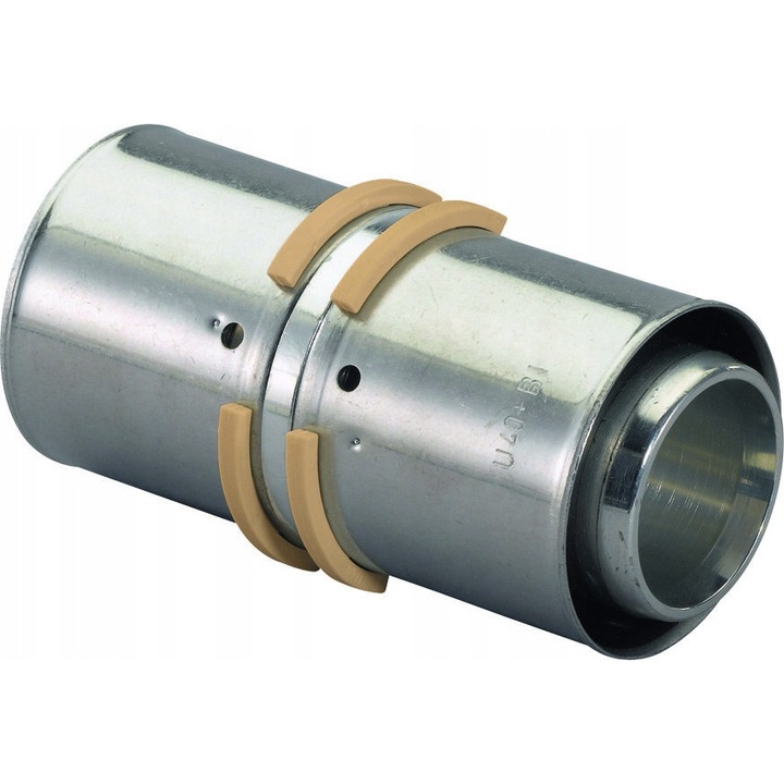 Uponor S-Press D5UTF4LOU4O2 présidom, ónozott sárgaréz, 40 mm/40 mm présfitting, ezüst/bézs, max. 70 °C, 10 bar