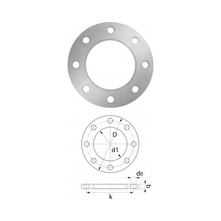 Kan-therm acél karima 1209091001, PN16, DN100, 110 mm, acél