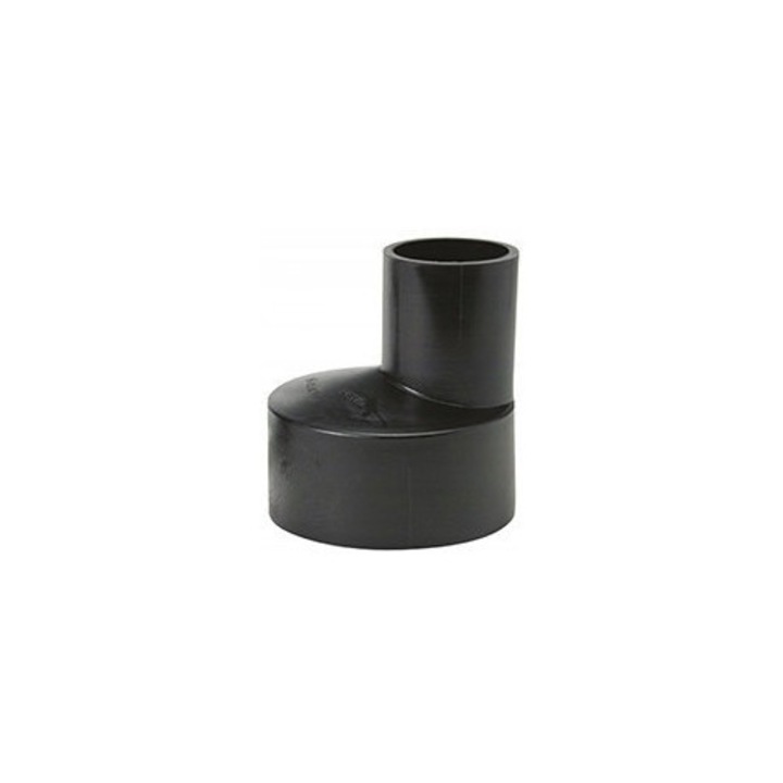 Excentrikus szűkítő PEHD Wavin QuickStream RYYMMTVPFK, 56x40 mm, S12.5 (SDR33), 80 mm hosszúság, fekete