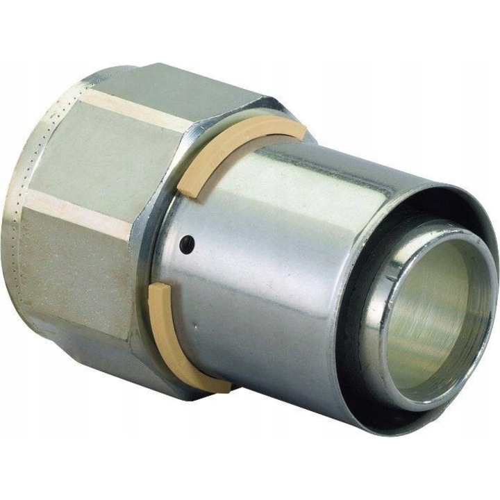 Uponor S-Press ZNYXYN0PCO38 belső menetes csatlakozó, 50 mm préselés, Rp 1 1/2'' menet (BSPP/ISO 228-1), ónozott sárgaréz, max. 10 bar, 70 °C, ezüst