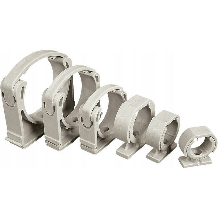 Kan-therm VOHUC6X3 PP-R csőtartó, O 32 mm csövekhez, műanyag, zárt, csavarfurattal, fehér