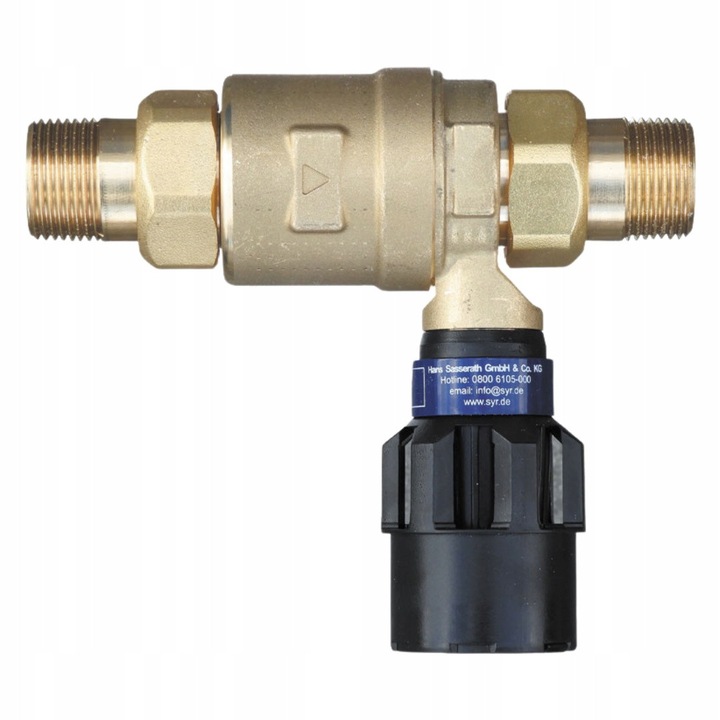 SYR 6800 CA DN20 (3/4'') visszafolyásgátló szelep, A osztály, sárgaréz test, ivóvízhez, bronz/fekete