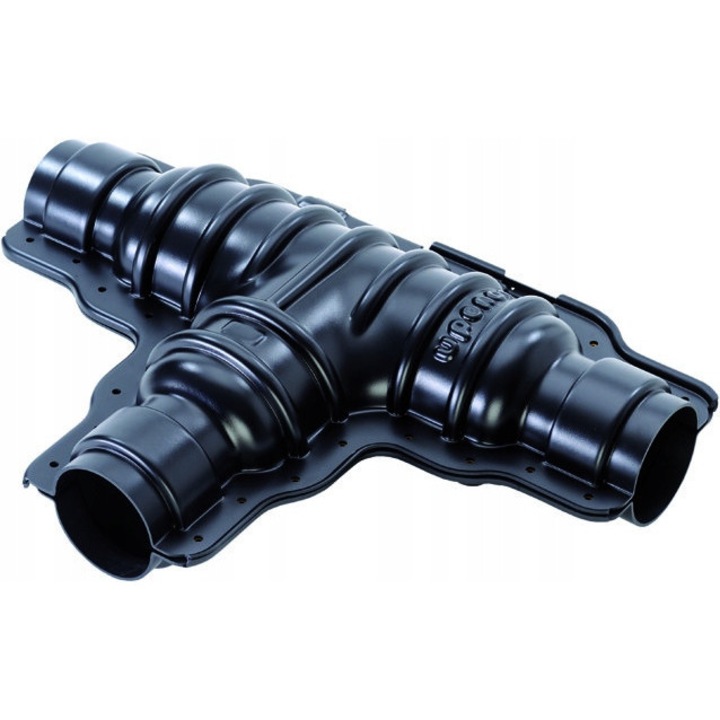 Uponor Ecoflex 90°-os T-idom, előszigetelt csövekhez 200/175/140 mm, fekete, kód: 1AGOEQXI1