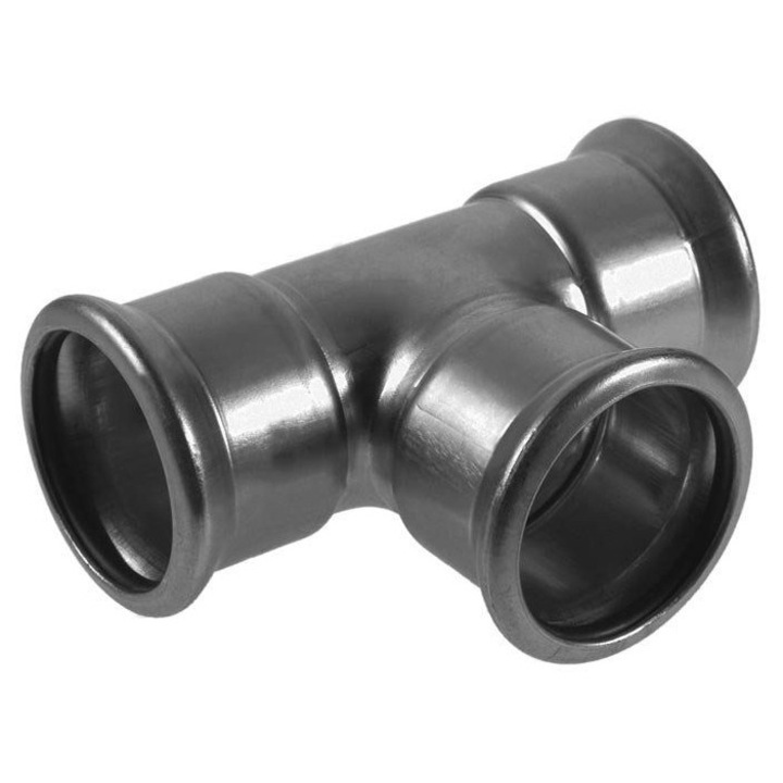 T-idom Kan-therm INOX FITTINGS press, 88,9 x 88,9 x 88,9 mm, rozsdamentes acél, gyártói kód 1609257011