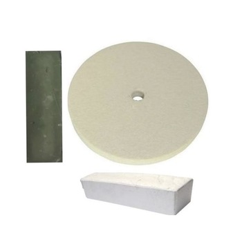 Pak Disc perie pasla slefuit D200 mm + pasta Verde + pasta Alba Pak Disc perie pasla slefuit D200 mm + pasta Verde + pasta Alba