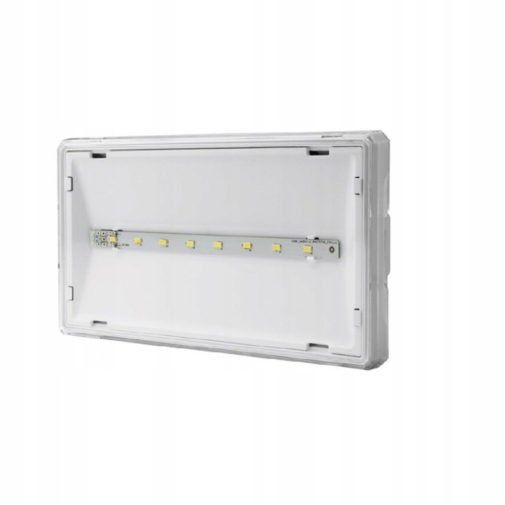 Awex EXIT M ETE/1W/C/1/SA/AT/WH vészvilágító lámpatest, 1W LED, 1 óra, kettős funkciójú, IP65, fehér, 276 x 143 x 44 mm