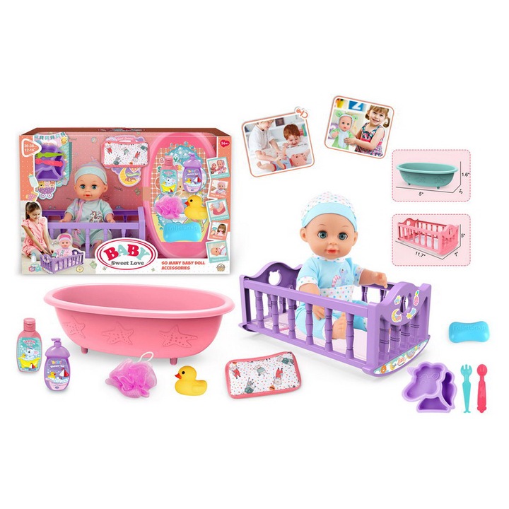 Bébi fürdőjáték szett, interaktív, színes, ABS, többszínű