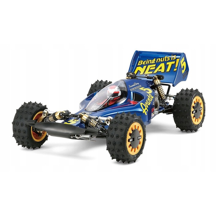 Tamiya Avante 4WD 2011 (58489) RC buggy modell, összeszerelő készlet, 540 25T elektromos motor, elektronikus szabályzó, 1:10 méretarány, kék, 420 mm