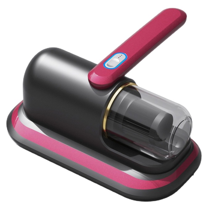 Aspirator pentru saltea K0460-emagCJ-13420, UV 253.7 nm, 1000W, pulsator 12.800/min, filtru HEPA 99.97% (0.3 μm), wireless, roz/negru