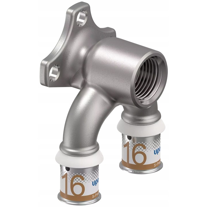 Uponor S-Press Plus FT-16 Rp 1/2 fali könyök, 16 mm, ezüst, XS4XGRVD