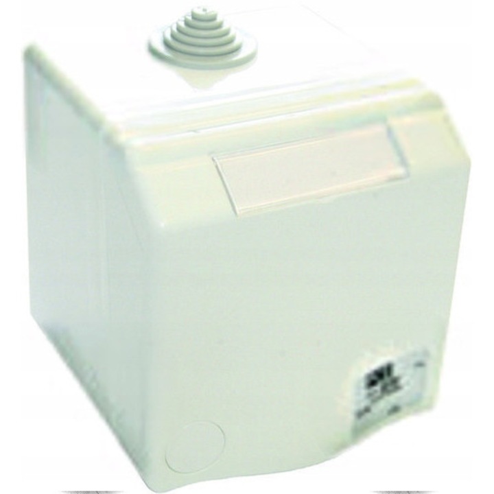Priza aplicata PCE Design R5K2W2REXE, CEE 16 A, 3P+N+PE (5 poli), 400 V EN 60309-2, IP44, alb (culoare identificare: rosu)