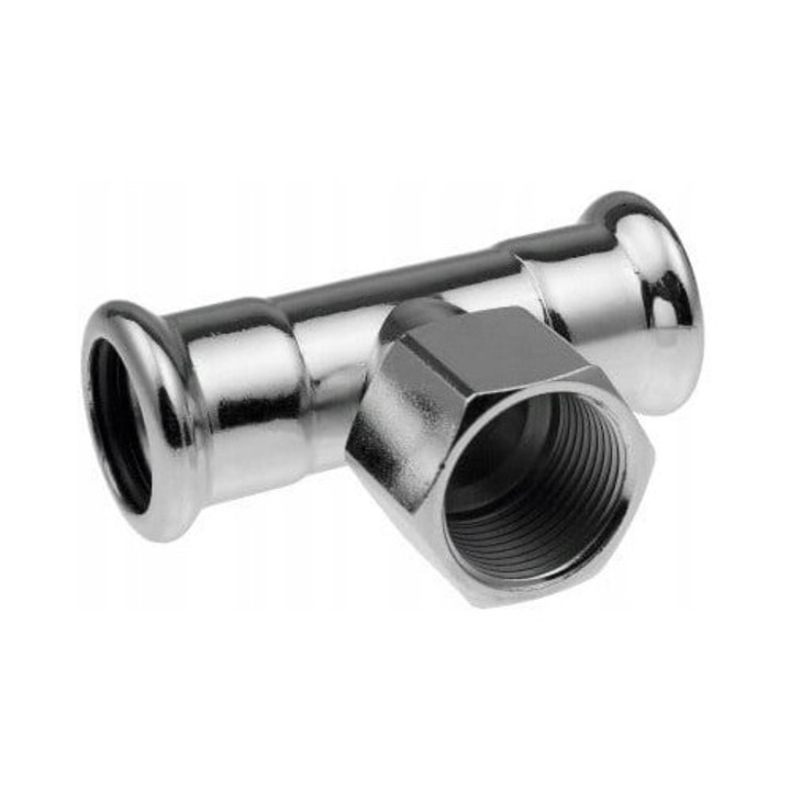 Teu Kan-therm Steel 1509257024, belső menetes préselésű, 66,7×Rp3/4×66,7, horganyzott acél