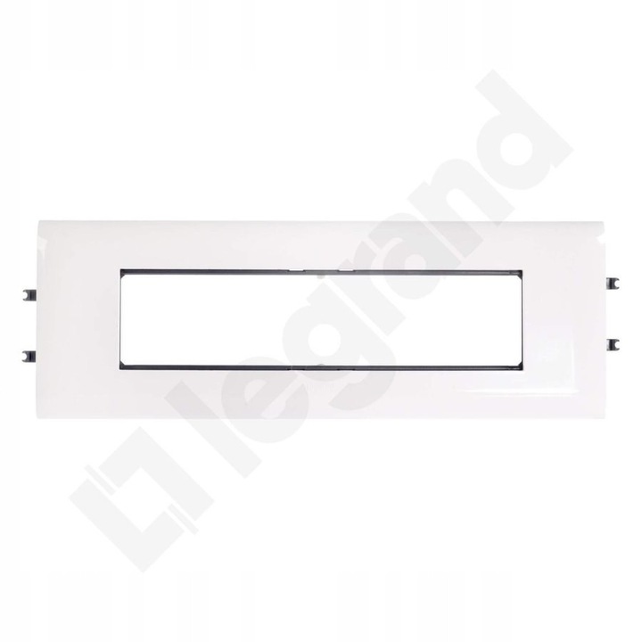 Rama DLP Legrand M45 8M cu capac 85, fara clapeta, fara halogen, alb (RAL 9003)