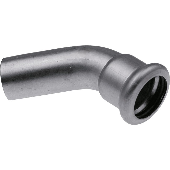 Kan-therm BHYOHPUVI0PB 45°-os présidom, 1.4404 rozsdamentes acél, O-gyűrűs tömítés, LBP funkció, O 15–168,3 mm, inox