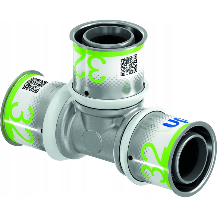 Uponor S-Press Plus T-idom ITBCV5TTAWY1 32 x 32 x 32 mm, ezüst