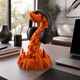 Univerzális Kraken fejhallgató tartó, PrintForge®, 3D nyomtatott, 16x15x23 cm, PLA-ból készült, BPA-mentes, narancssárga