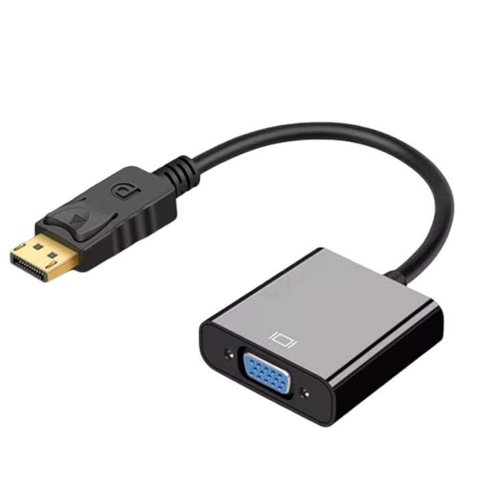 Adaptor DisplayPort – VGA ONTEN OTN-5118, Full HD 1080P, 20 cm kábel, monitorhoz és videoprojektorhoz
