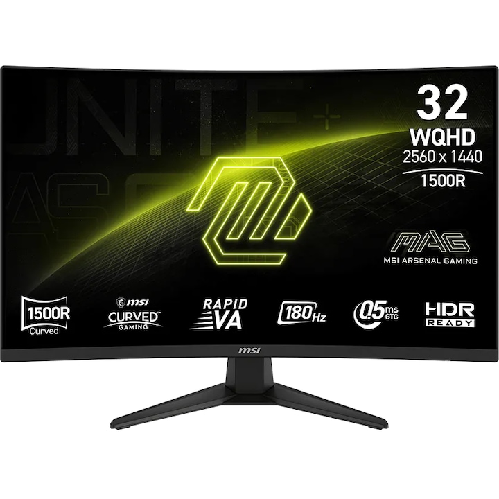 Monitor Gaming Curbat LED VA Acer Nitro ED240Q S3 23.6", Full HD (1920x1080), 180Hz, 5ms, AMD FreeSync™ Premium, 2x HDMI, Display Port, Jack, VESA, negru