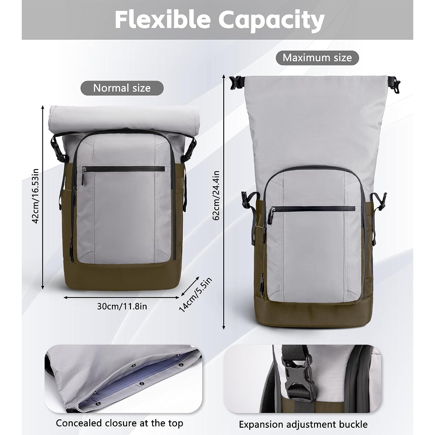 Rucsac Rolltop Barbati, Geanta Laptop, Bagaj Calatorie
