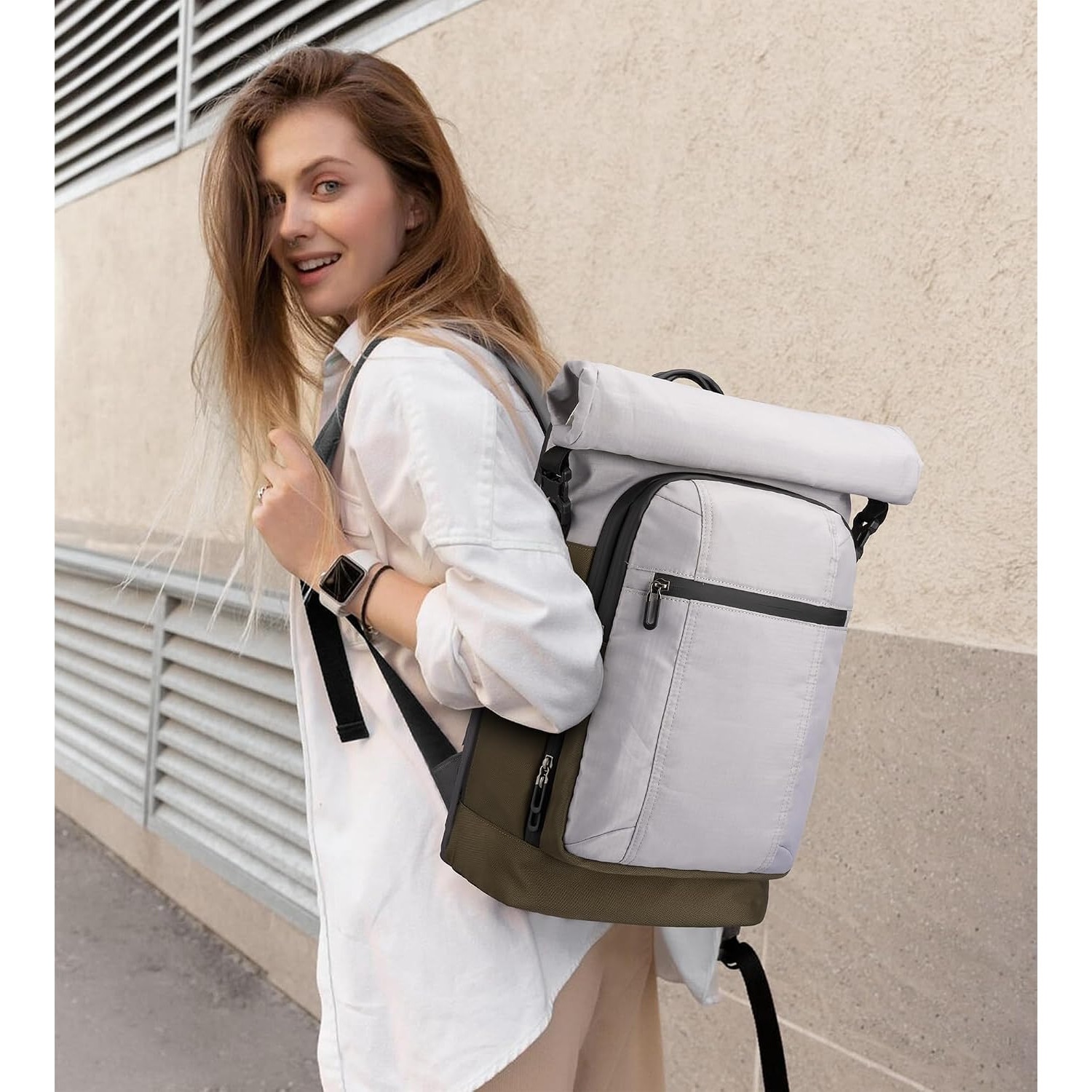 Rucsac Rolltop Barbati, Geanta Laptop, Bagaj Calatorie