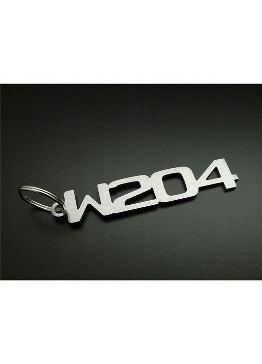 Mercedes W204 kulcstartó (szálcsiszolt) - rozsdamentes acél, egyedi design