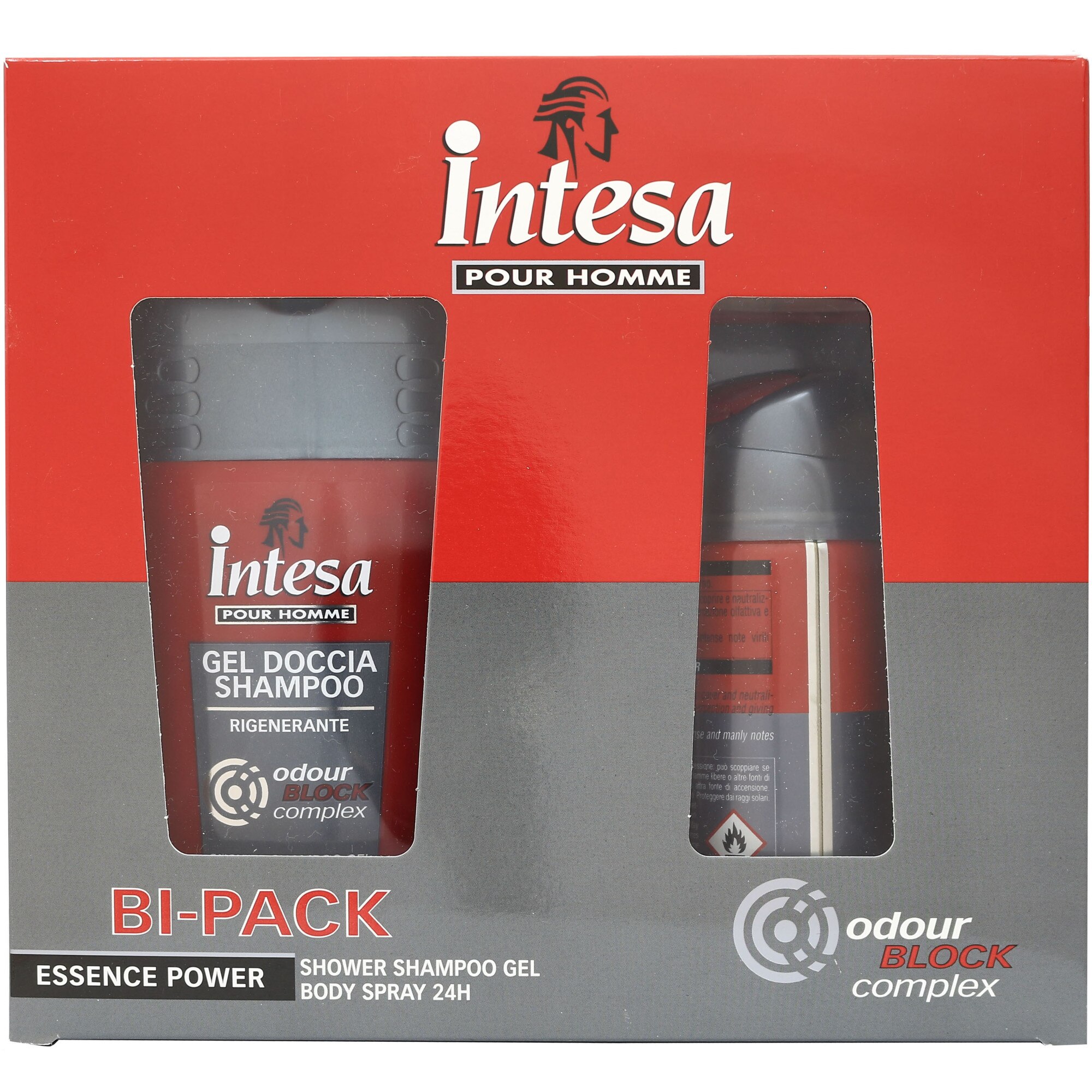 Caseta cadou Intesa Homme Odour Block: Deodorant 150 ml + Sampon Dus gel  250 ml - eMAG.ro