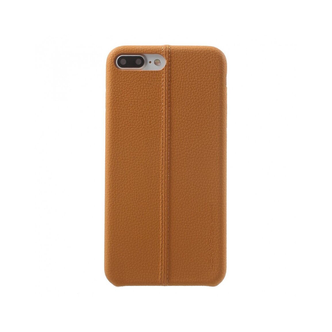 Carcasa protectie spate din piele ecologica si plastic pentru iPhone 7 / iPhone 8, maro