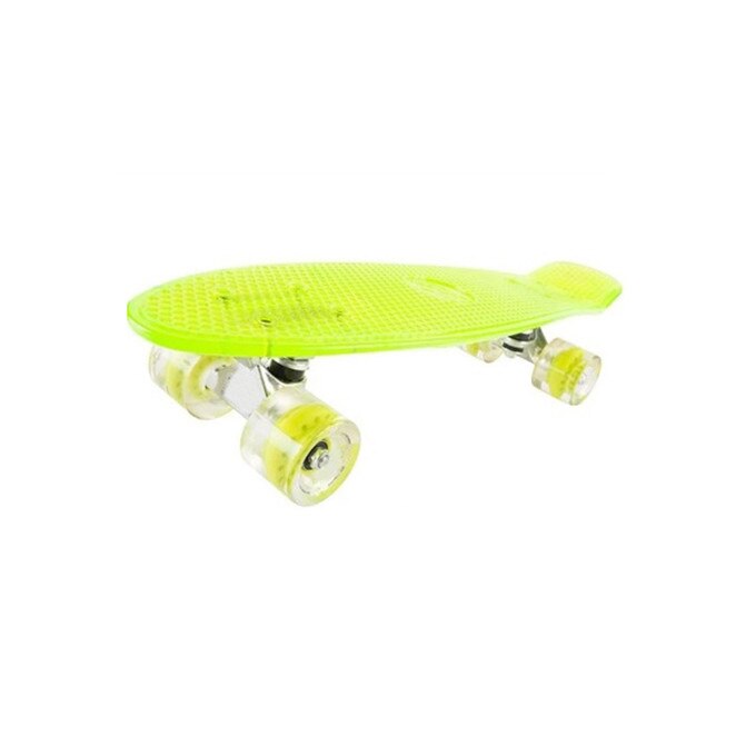 Penny Board Action® LED iluminat complet, Aluminium, Galben