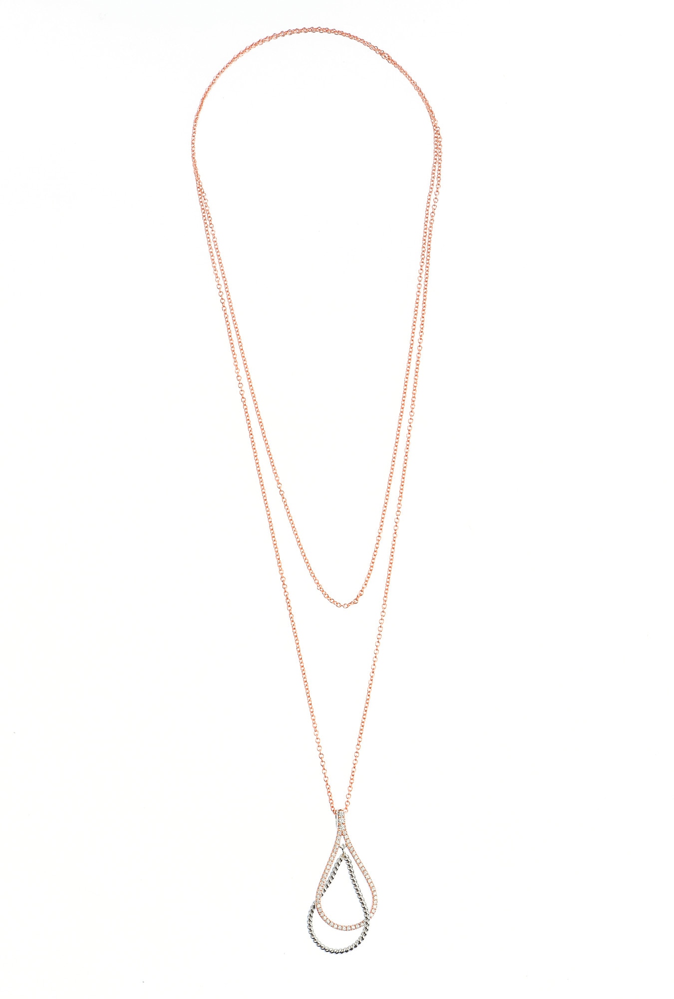 Colier din argint 925 placat cu aur roz 18 K